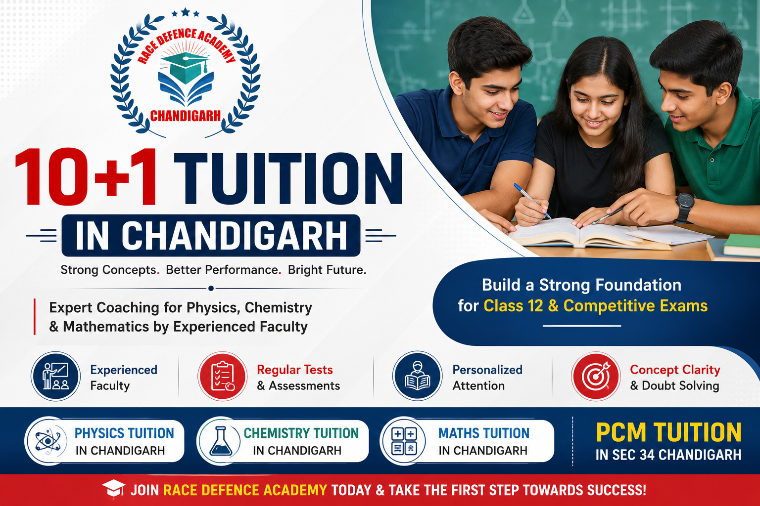 10+1 Tuition in Chandigarh by Race Defence Academy
